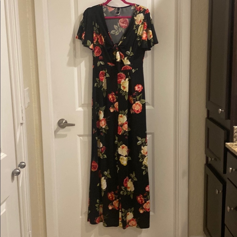 Beautiful floral peek-a-boo jumpsuit